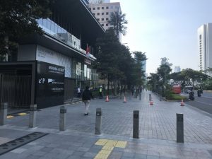 Sudirman-Street-in-front-of-the-entrance-to-Anandamaya-Residences Sudirman-Street-in-front-of-the-entrance-to-Anandamaya-Residences